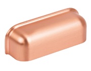 Hafele Odessa Cupboard Cup Handles (64mm OR 128mm c/c), Brushed Copper - 151.40.662
