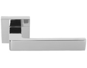 Excel Frascio Ice Q Lever on Square Rose, Polished Chrome - 1540/50Q/PCP (sold in pairs)