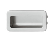 Hafele Avebury Inset Cupboard Door Pull (56mm x 110mm), Matt Nickel - 155.00.540