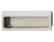 Hafele Besbre Inset Cupboard Door Pull (38mm x 99mm), Polished Nickel With Matt Inside - 155.01.546