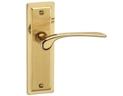 Urfic Como Modern Range (150mm) Door Handles On Backplate, Dual Finish Polished Brass & Satin Brass - 160-65-01-02 (sold in pairs)