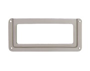 Hafele Label Frame (69mm x 35mm, 93mm x 42mm OR 100mm x 58mm), Satin Nickel Plated - 168.02.761
