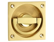 Croft Architectural Small Flush Latch Ring Door Handles, 65mm x 65mm *Various Finishes Available - 1805-A (sold in singles)