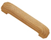 Hafele Adda D Cupboard Pull Handles (96mm c/c), Oak Unfinished Wood - 194.20.410