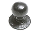 Kirkpatrick Malleable Iron Ball Cupboard Knob, Smooth Black - AB1949