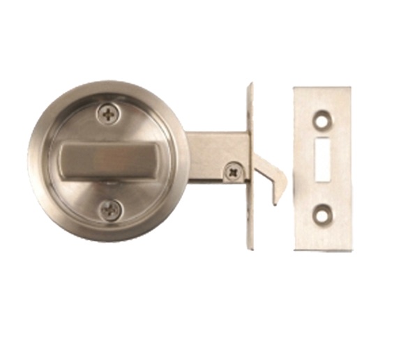 Excel Round Sliding Bathroom Door Lock Satin Stainless Steel 2131 From Door Handle Company