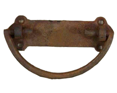 Cottingham Drop Handle With Backplate (150mm x 35mm), Rustic Iron - 30.079.RU.105
