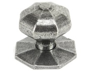 From The Anvil Large Octagonal Mortice/Rim Knob Set, Pewter - 33066 (sold in pairs)