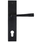 From The Anvil Avon Lever Espagnolette Un-Sprung Door Handles (92mm C/C), Black - 33123 (sold in pairs)