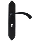 From The Anvil Gothic Curved Door Handles (248mm x 44mm), Black - 33136 (sold in pairs)