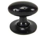 From The Anvil Oval Mortice/Rim Knob Set, Black - 33251 (sold in pairs)