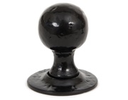 From The Anvil Round Mortice/Rim Knob Set, Black - 33252 (sold in pairs)