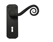 From The Anvil Monkeytail Door Handles (152mm x 51mm), Black - 33278 (sold in pairs)