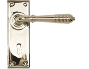 From The Anvil Reeded Door Handles, Polished Nickel - 33325 (sold in pairs)