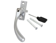 From The Anvil Left Or Right Handed Slim Peardrop Locking Espagnolette Window Fastener, Satin Chrome - 33328