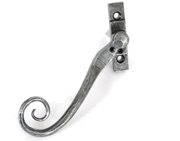 From The Anvil Large Left Or Right Handed Monkeytail Locking Espagnolette Window Fastener, Pewter - 33345