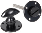 From The Anvil Round Bathroom Thumbturn, Black - 33382