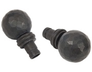 From The Anvil Beaten Ball Curtain Finial, Beeswax - 33398 (Sold in pairs)