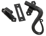 From The Anvil Left Or Right Handed Shepherds Crook Locking Window Fastener, Black - 33468