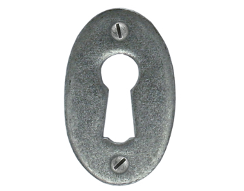 From The Anvil Standard Profile Blacksmith Oval Escutcheon, Pewter - 33665