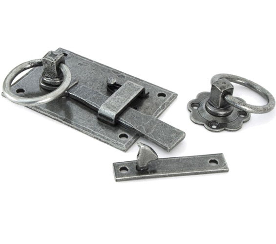 From The Anvil Left or Right Hand Cottage Latch (152mm x 103mm), Pewter ...