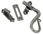 From The Anvil Left Or Right Handed Shepherds Crook Locking Window Fastener, Pewter - 33709