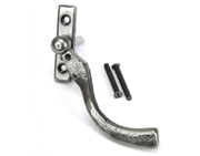 From The Anvil Small Left Or Right Handed Peardrop Locking Espagnolette Window Fastener, Pewter - 33716