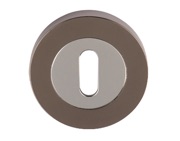 Excel 'Standard Profile' Escutcheon, Dual Finish Polished Chrome & Black Nickel - 3576PCBN (sold in pairs)