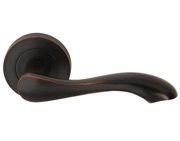Excel Venus Lever On Round Rose, Oil Rubbed Bronze - 3580ORB (sold in pairs)