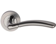 Excel Titon Dual Finish Polished Chrome & Satin Chrome Door Handles - 3585PCSC (sold in pairs)