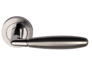 Excel Phoenix Dual Finish Polished Chrome & Satin Chrome Door Handles - 3590PCSC (sold in pairs)