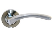 Excel Ark Dual Finish Polished Chrome & Satin Nickel Door Handles - 3600 (sold in pairs)