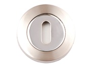 Excel Standard Profile Escutcheon, Dual Finish Satin Nickel & Polished Chrome - 3621 (sold in pairs)