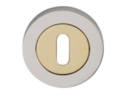 Excel Standard Profile Escutcheon, Dual Finish Polished Chrome & Polished Brass - 3631 (sold in pairs)