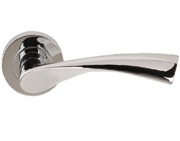 Excel Flex Lever On Round Rose, Polished Chrome - 3645PC (sold in pairs)