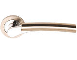 Excel Ultimo Dual Finish Polished Chrome & Satin Nickel Door Handles - 3650 (sold in pairs)