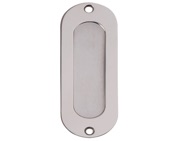 Excel Oval Corner Oblong Flush Pull (Round Inner), Polished Stainless Steel - 3809