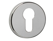 Urfic Euro Profile Key Escutcheon, Polished Nickel - 40-398-04 (sold in pairs)