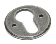From The Anvil Round Euro Profile Regency Escutcheon, Pewter - 45122