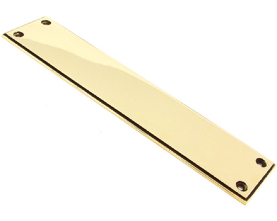From The Anvil Art Deco Fingerplate (300mm OR 425mm), Aged Brass - 45389