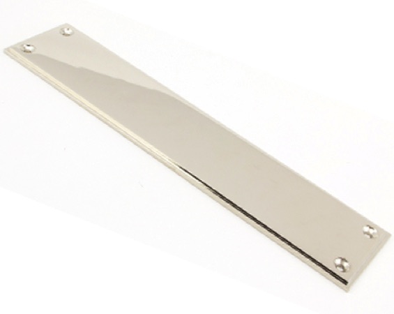 From The Anvil Art Deco Fingerplate (300mm OR 425mm), Polished Nickel - 45391