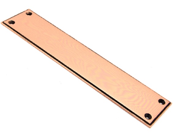 From The Anvil Art Deco Fingerplate (300mm OR 425mm), Polished Bronze - 45393