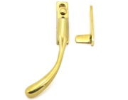 From The Anvil Left Or Right Handed Peardrop Locking Night Vent Window Fastener, Polished Brass - 45396