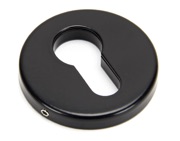 From The Anvil Regency Round Euro Profile Concealed Escutcheon, Black - 45466