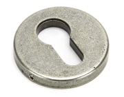 From The Anvil Regency Round Euro Profile Concealed Escutcheon, Pewter - 45467