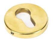 From The Anvil Round Standard Profile Regency Escutcheon, Aged Brass - 45473