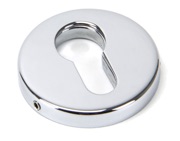 From The Anvil Round Standard Profile Regency Escutcheon, Polished Chrome - 45475