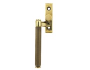 From The Anvil Left Or Right Handed Brompton Knurled Locking Espagnolette Window Fastener, Aged Brass - 45503