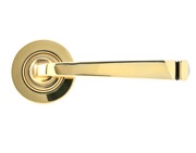 From The Anvil Avon Door Handles On Plain Rose, Aged Brass - 45611 (sold in pairs)