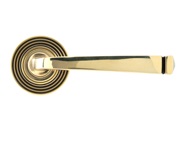 From The Anvil Avon Door Handles On Beehive Rose, Aged Brass - 45613 (sold in pairs)